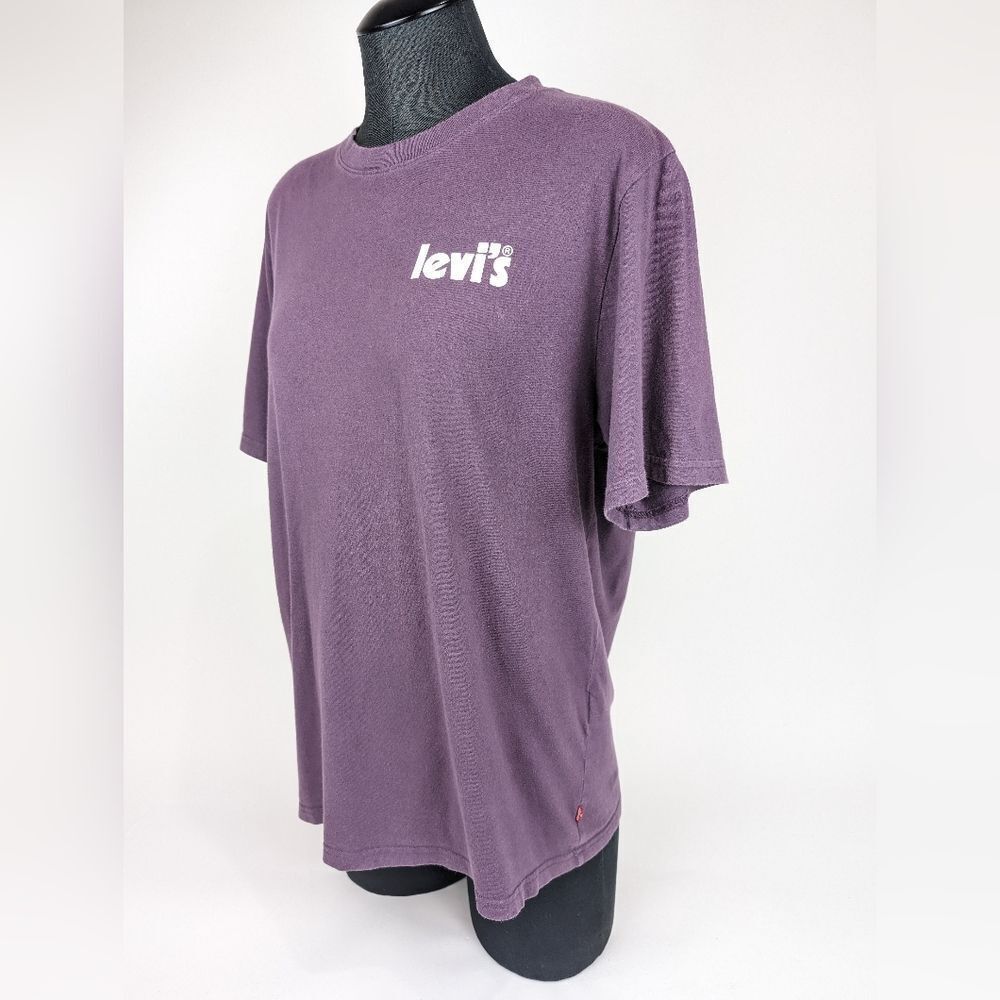 Levi's Purple Shirt Sleeve Shirt Women's Medium Relaxed Fit Casual